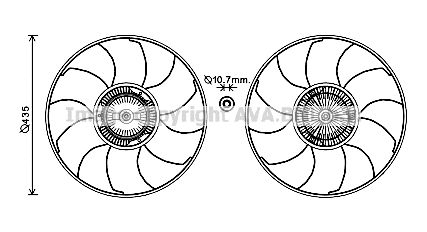 AVA QUALITY COOLING ventiliatorius, radiatoriaus MSC603